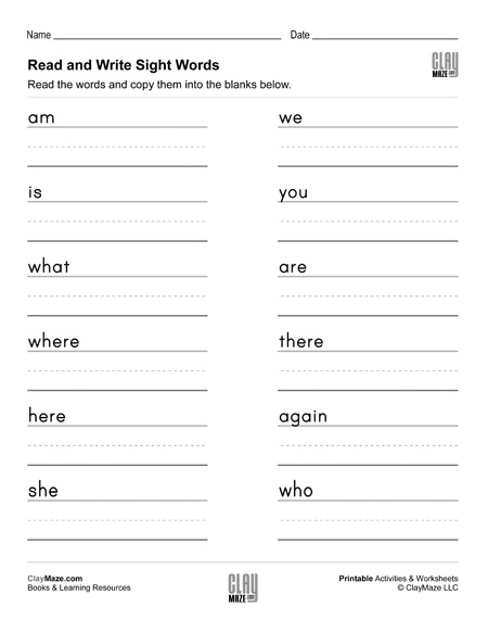 Said Sight Word Worksheet 44