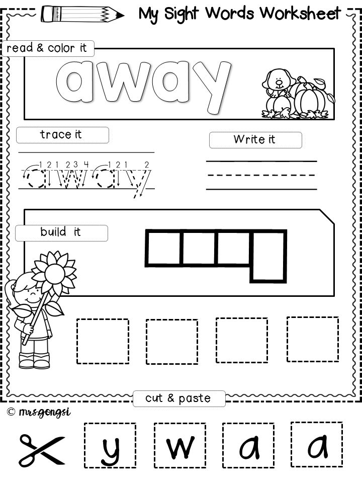 Said Sight Word Worksheet 5