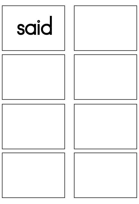 Said Sight Word Worksheet 57