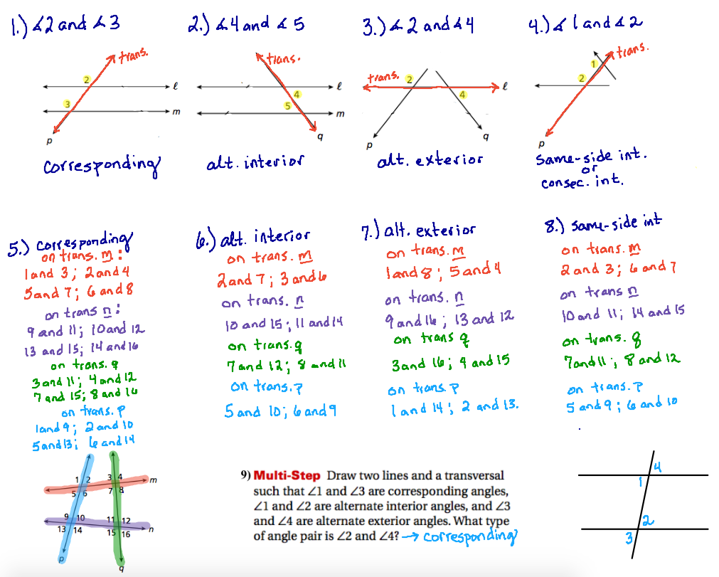 Save 50 Parallel Lines Transversal Worksheet 31