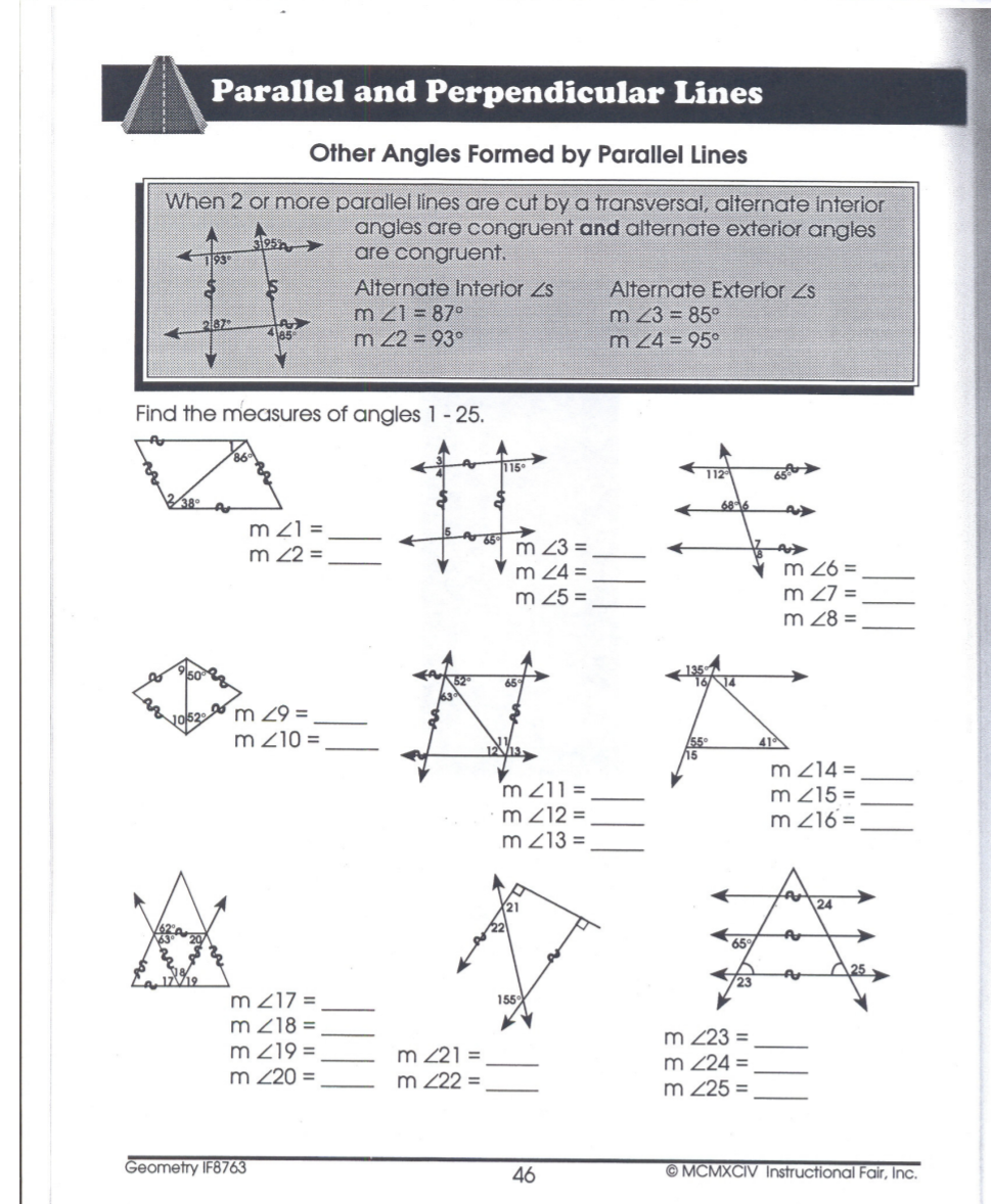 Save 50 Parallel Lines Transversal Worksheet 35