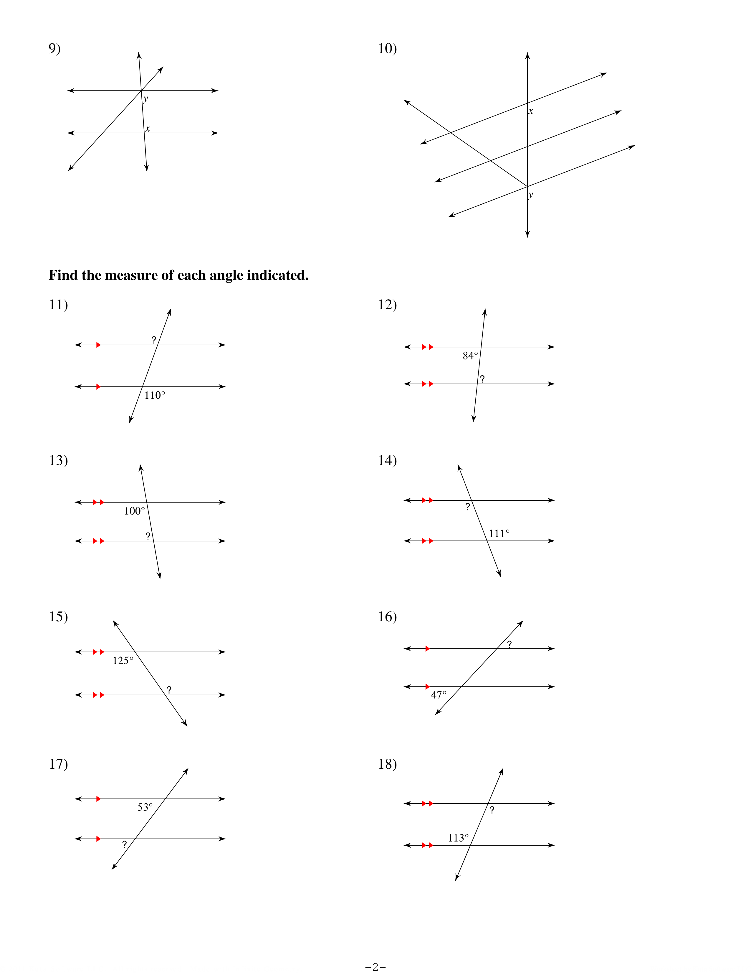 Save 50 Parallel Lines Transversal Worksheet 57