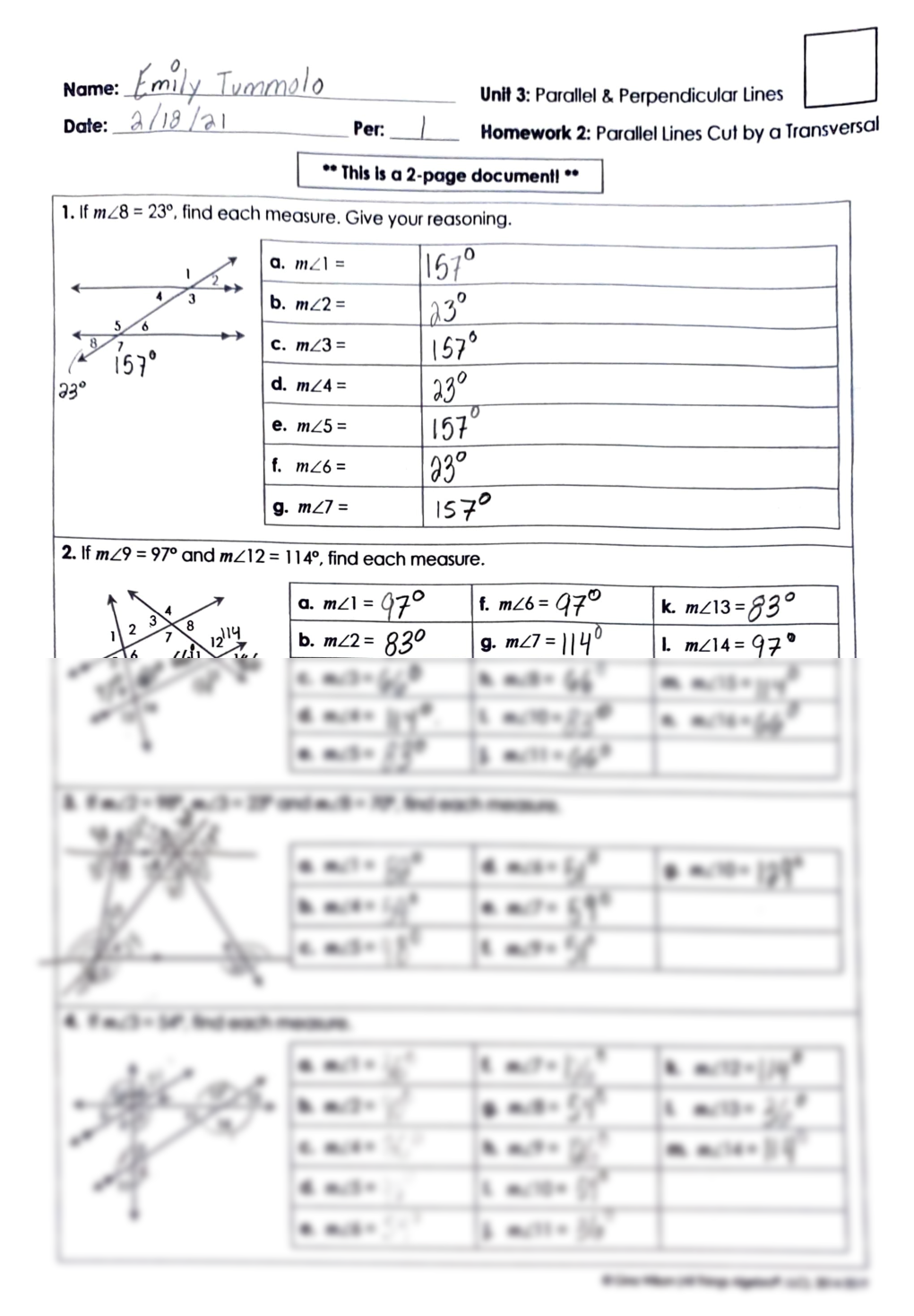 Save 50 Parallel Lines Transversal Worksheet 9