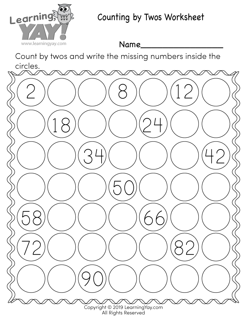 Save Count By 2S Worksheet 17