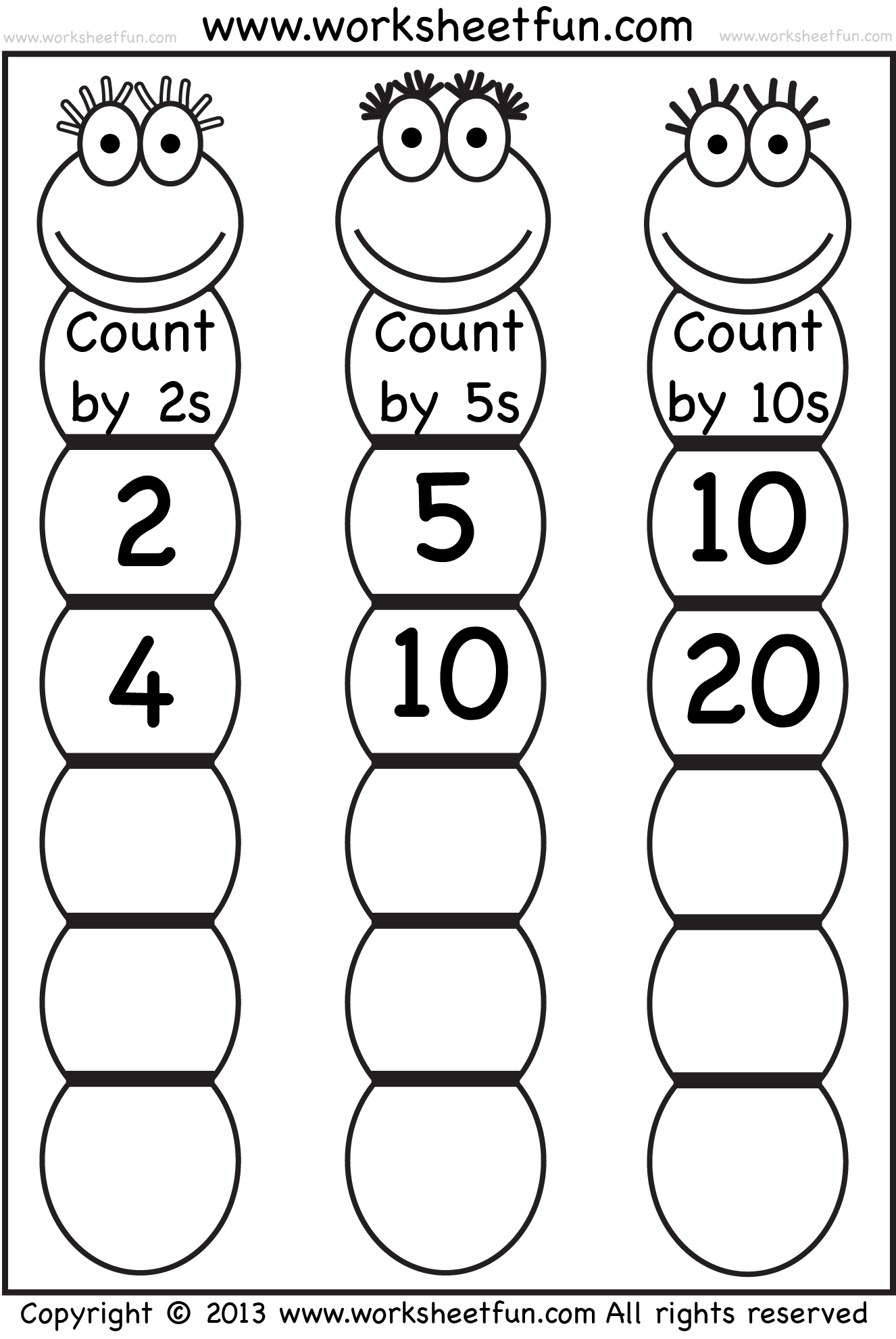 Save Count By 2S Worksheet 40