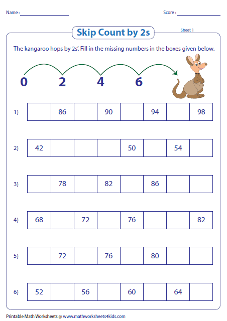 Save Count By 2S Worksheet 63