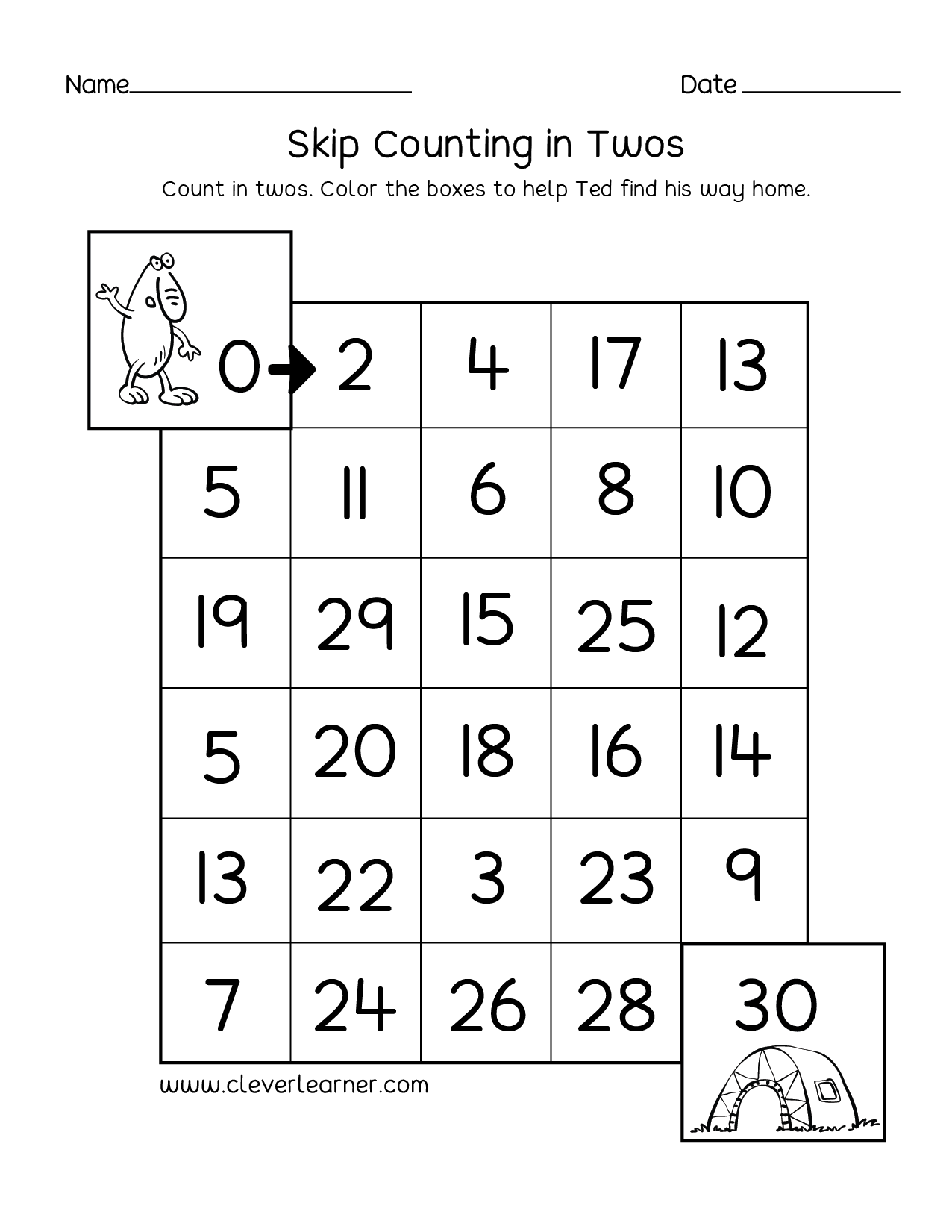 Save Count By 2S Worksheet 80