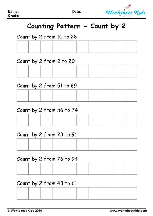 Save Count By 2S Worksheet 87