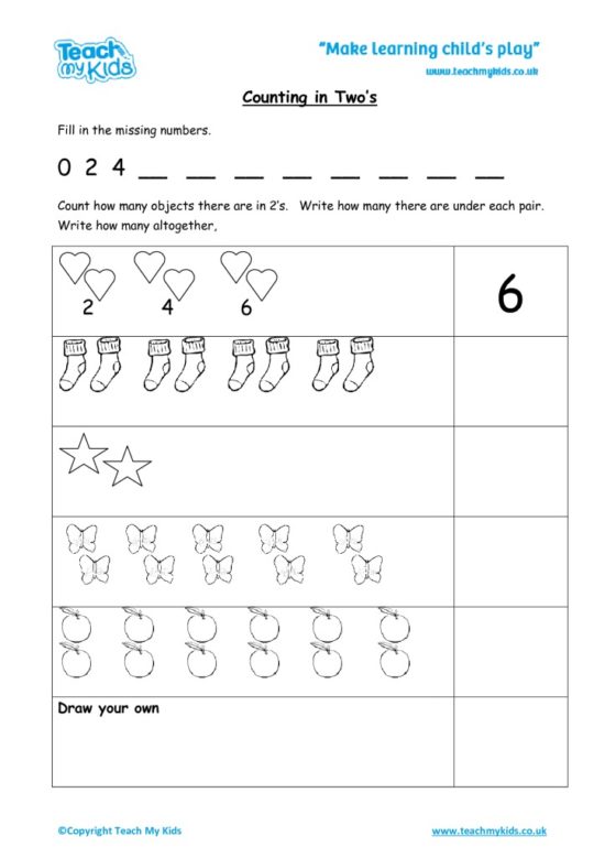 Save Count By 2S Worksheet 88