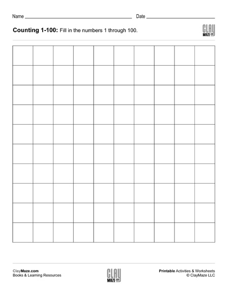 Save Count To 100 Worksheet 35