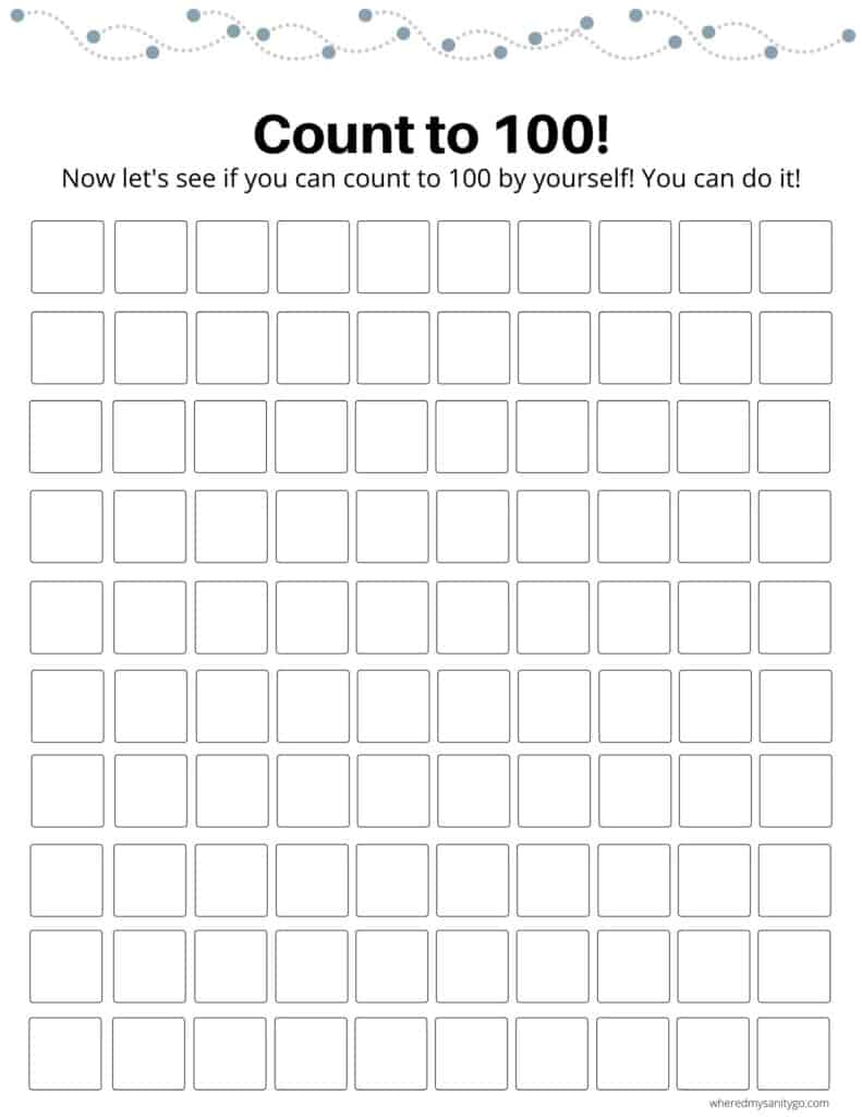 Save Count To 100 Worksheet 5