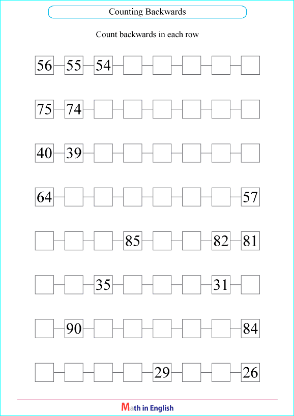 Save Count To 100 Worksheet 60