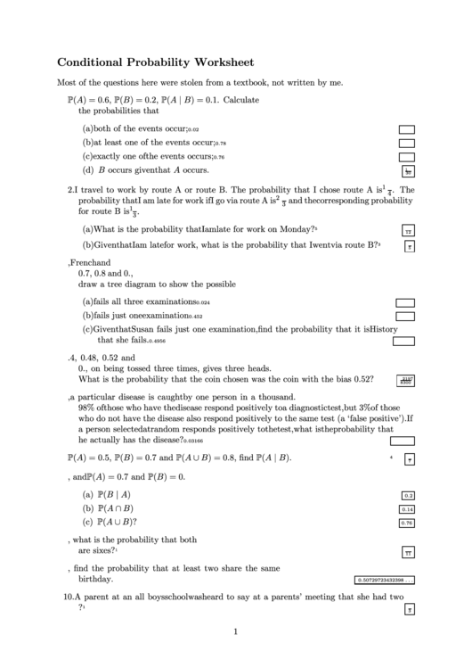 Simple Probability Worksheet Pdf 15