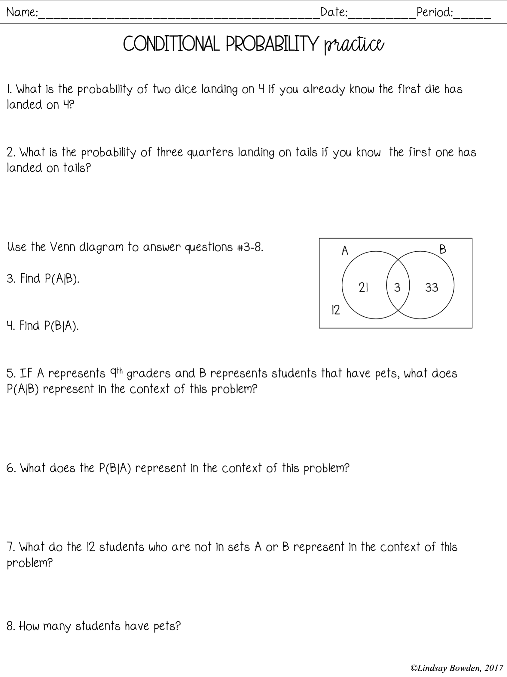 Simple Probability Worksheet Pdf 19