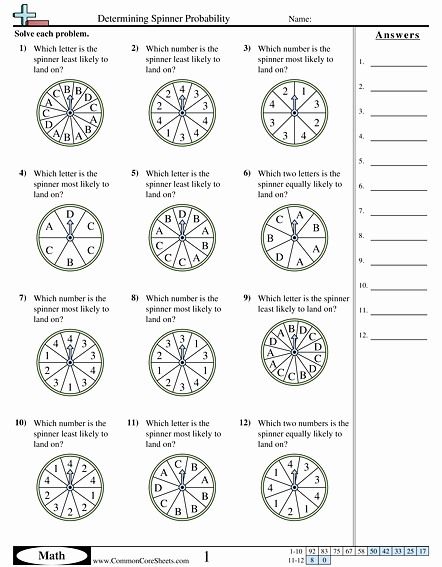 Simple Probability Worksheet Pdf 40