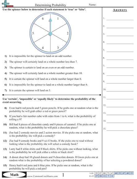 Simple Probability Worksheet Pdf 46