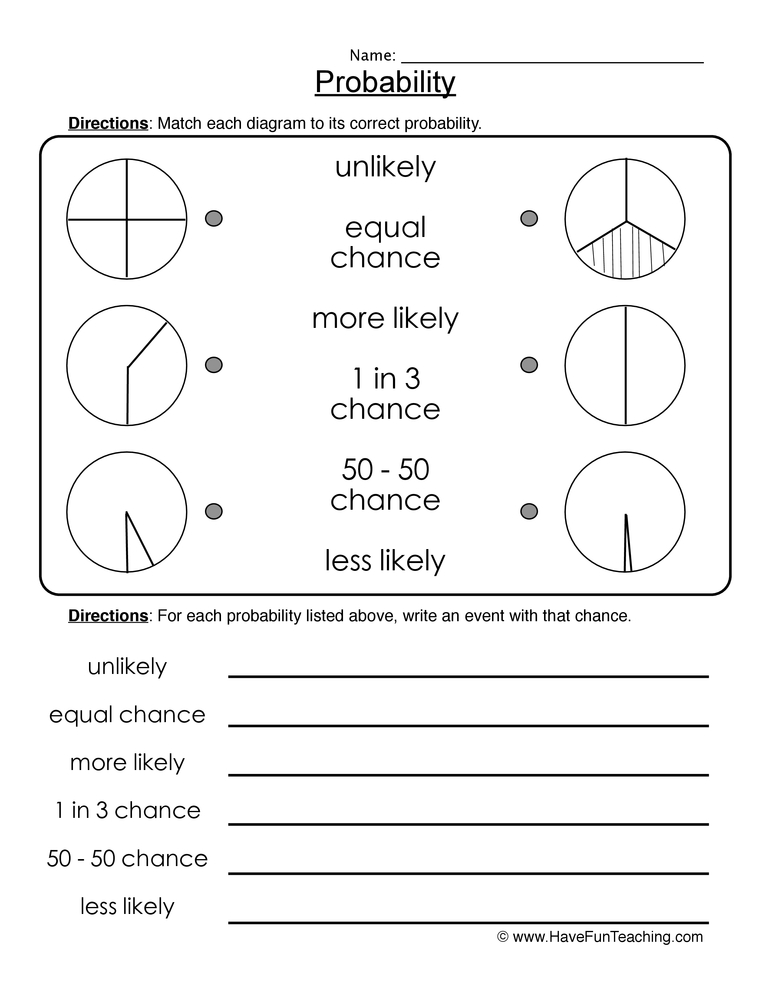 Simple Probability Worksheet Pdf 48