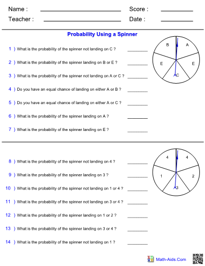 Simple Probability Worksheet Pdf 75