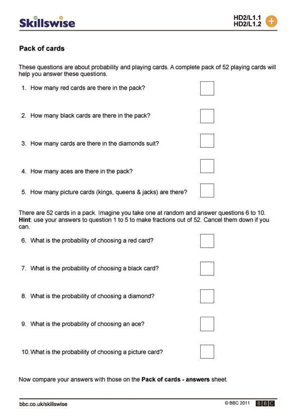 Simple Probability Worksheet Pdf 96