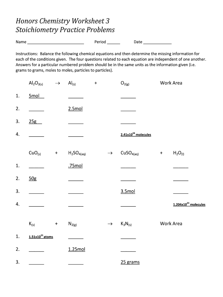 Stoichiometry Worksheet 2 Answers 22