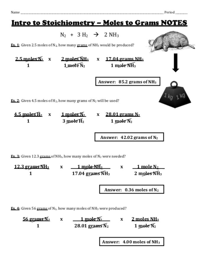 Stoichiometry Worksheet 2 Answers 39