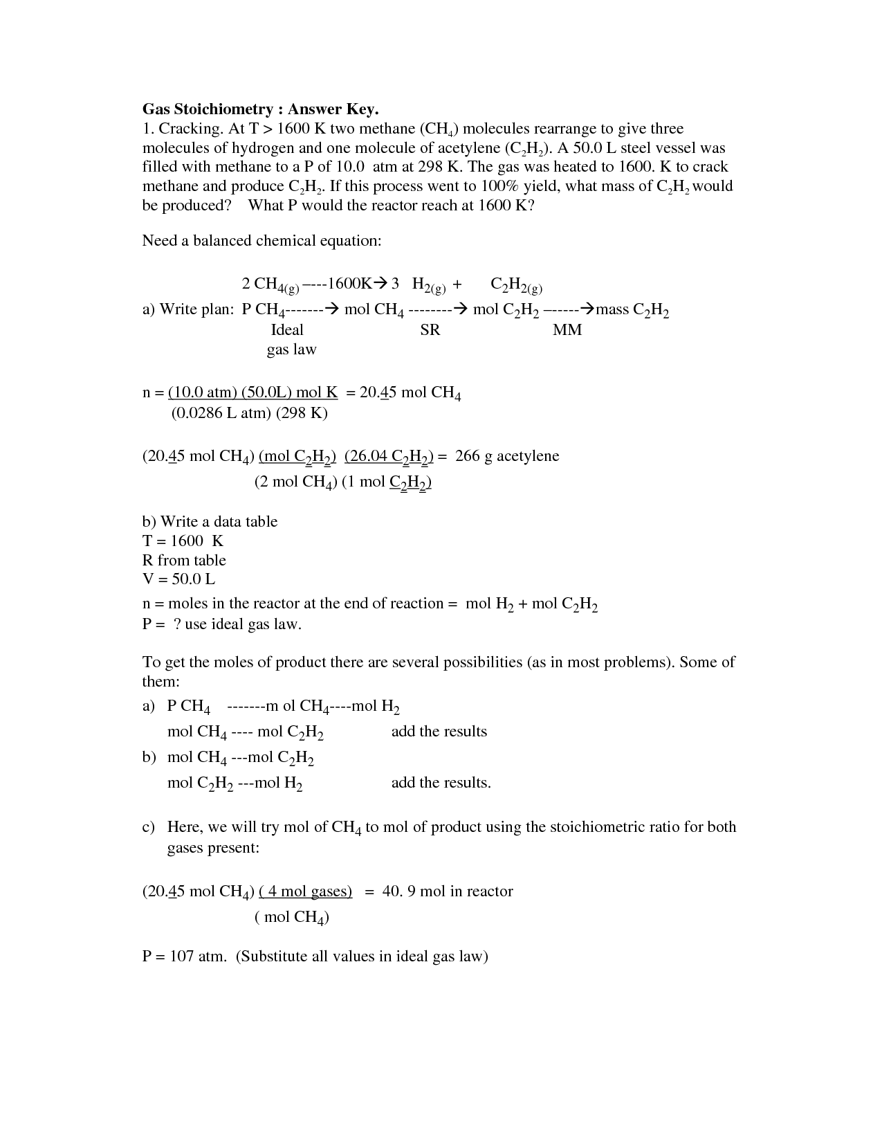 Stoichiometry Worksheet 2 Answers 41