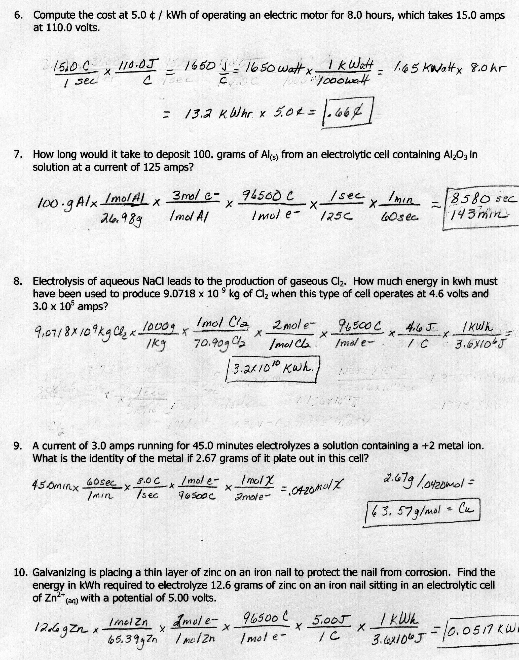 Stoichiometry Worksheet 2 Answers 48