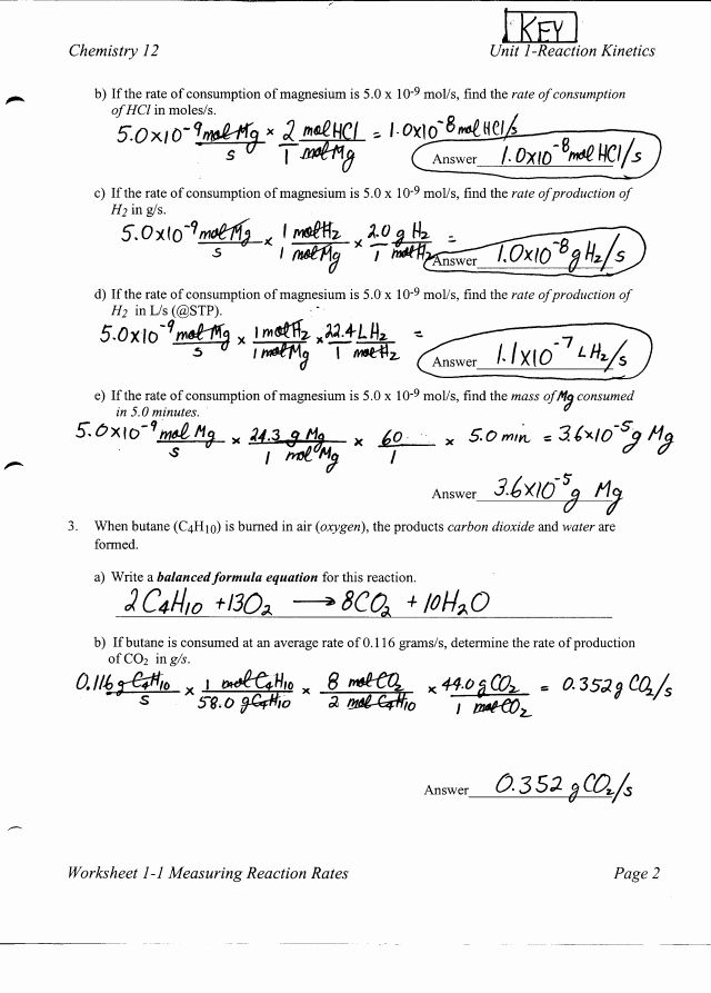 Stoichiometry Worksheet 2 Answers 58