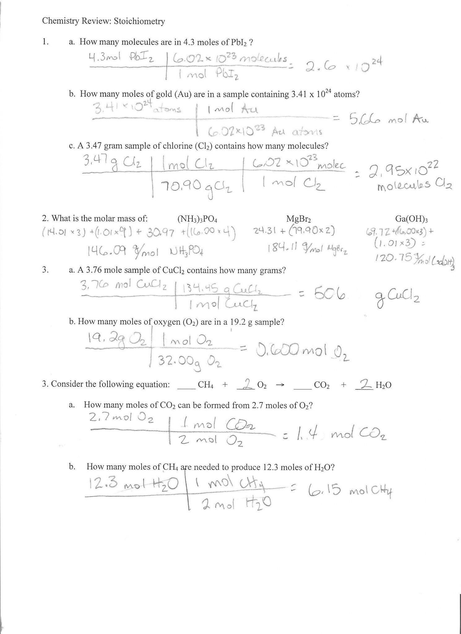 Stoichiometry Worksheet 2 Answers 60