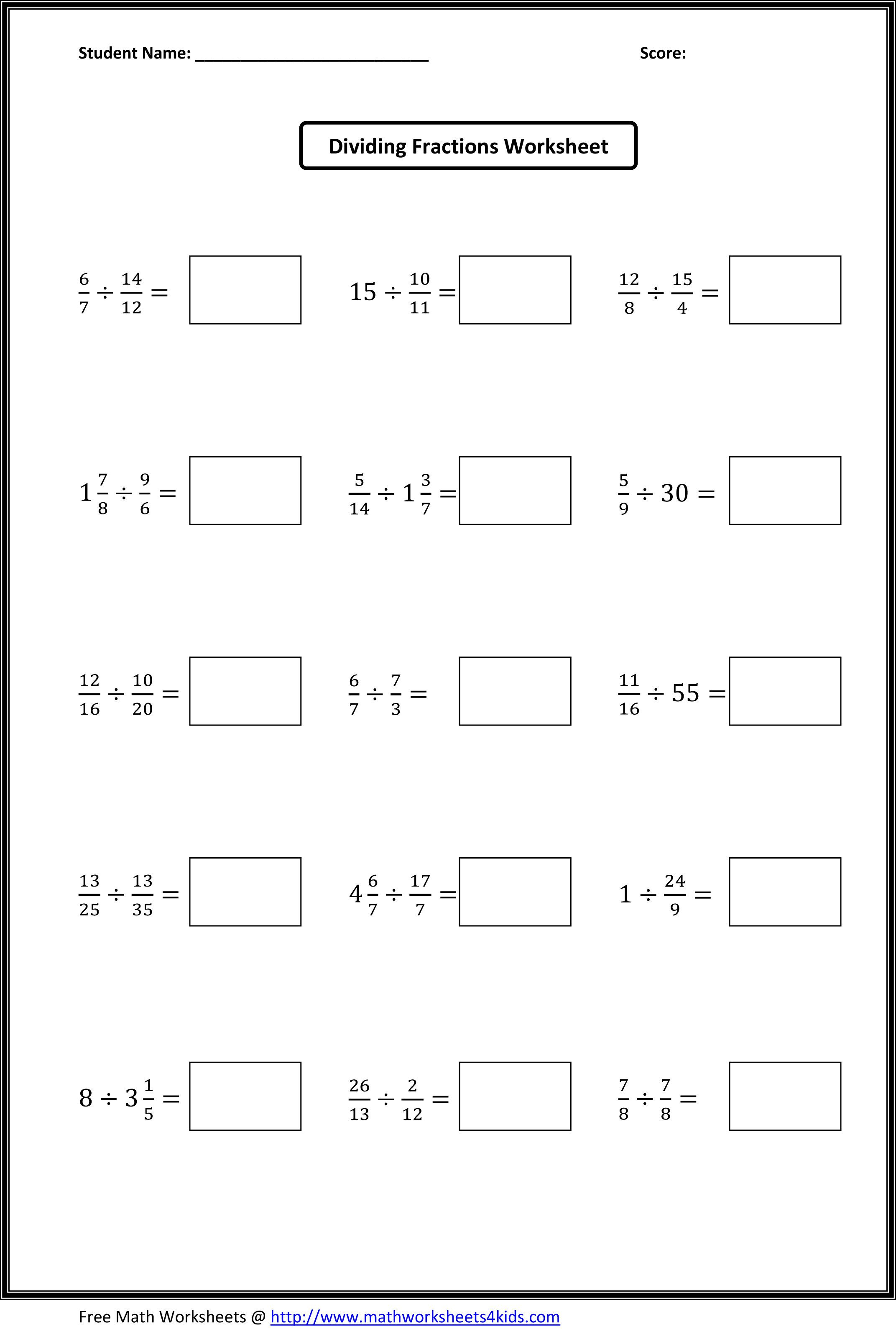 32 Fraction Worksheets 6Th Grade 27