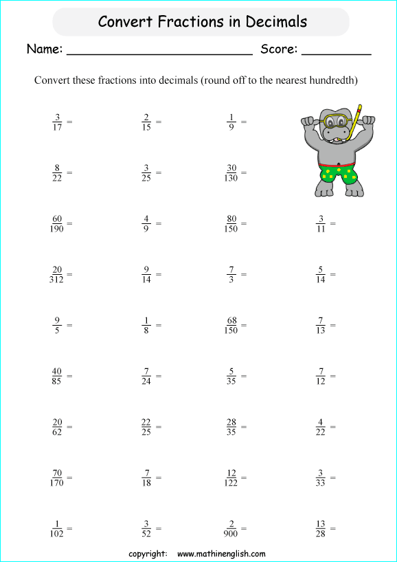 32 Fraction Worksheets 6Th Grade 6