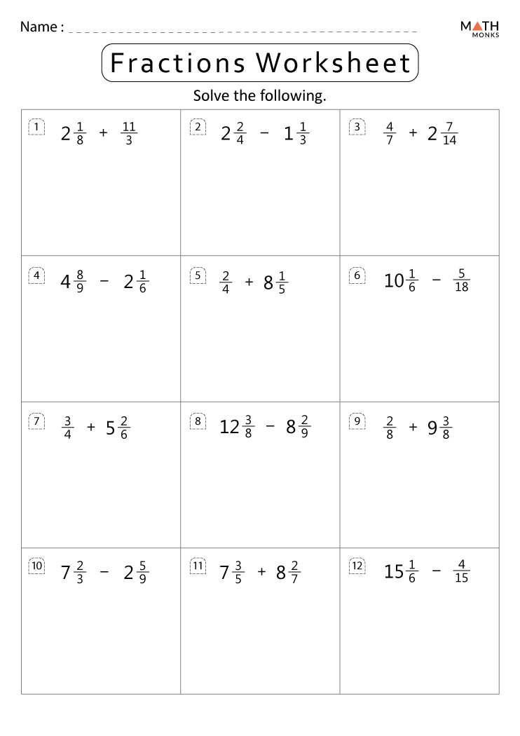 32 Fraction Worksheets 6Th Grade 7