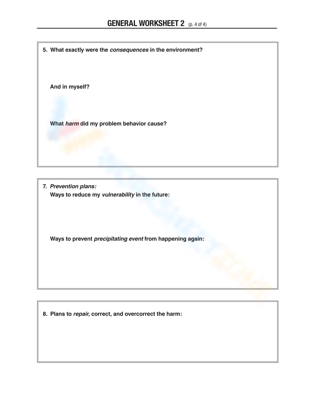 36 Behavioral Chain Analysis Worksheet 19