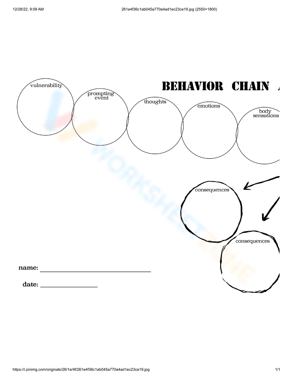 36 Behavioral Chain Analysis Worksheet 48