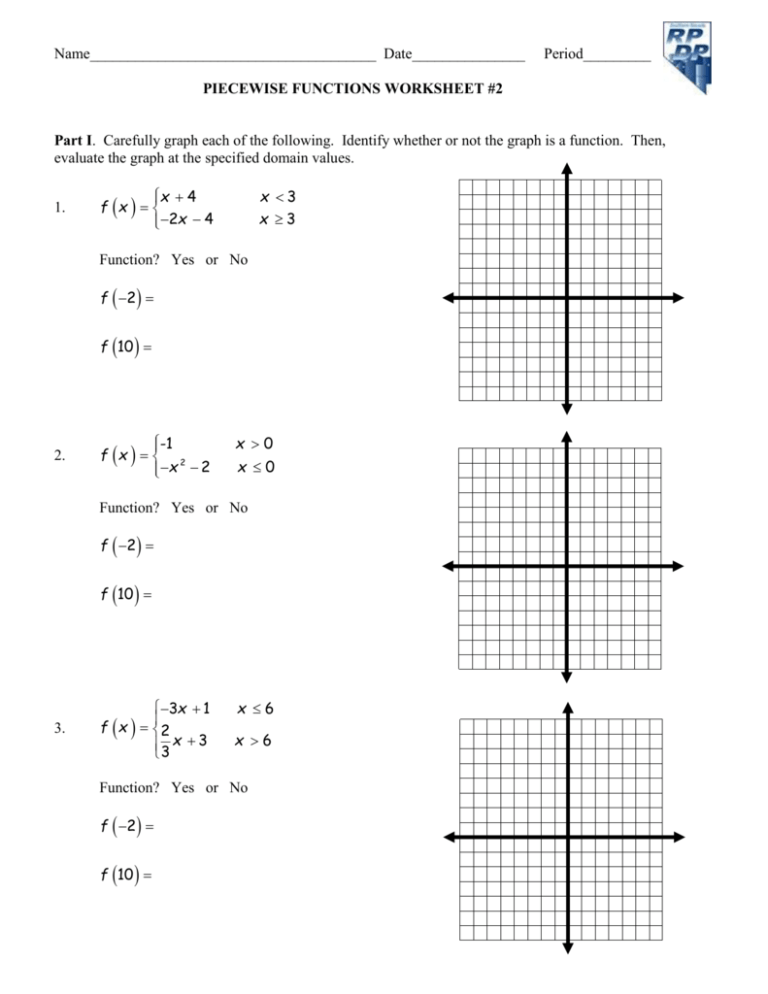 50 Piecewise Functions Worksheets Pdf 10