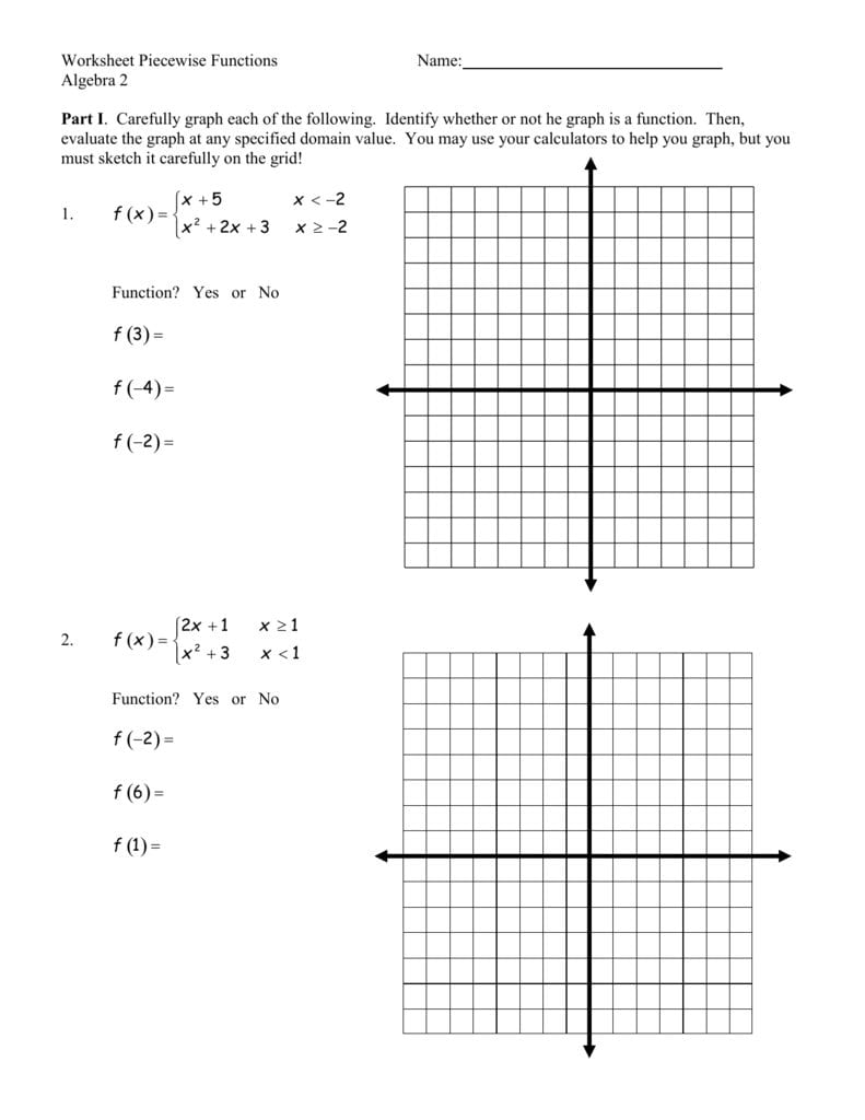 50 Piecewise Functions Worksheets Pdf 12