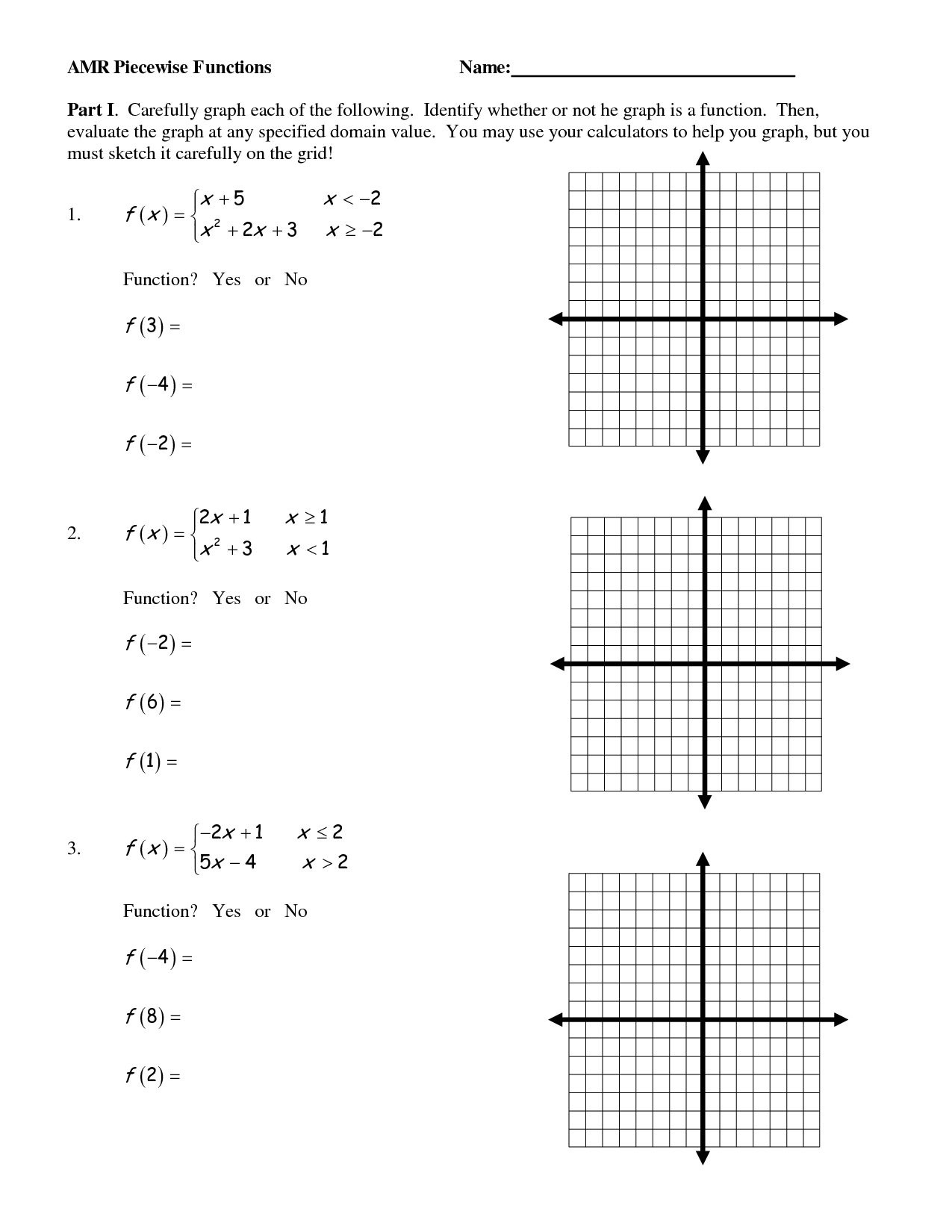 50 Piecewise Functions Worksheets Pdf 14