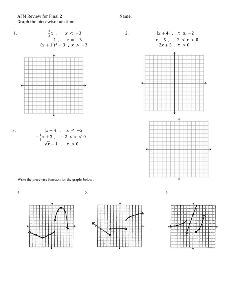 50 Piecewise Functions Worksheets Pdf 2