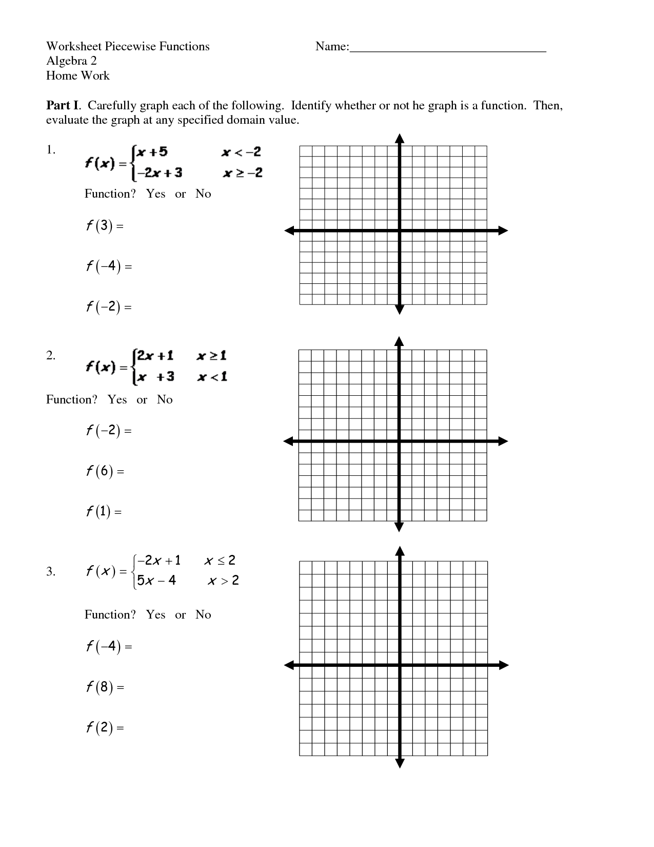 50 Piecewise Functions Worksheets Pdf 24