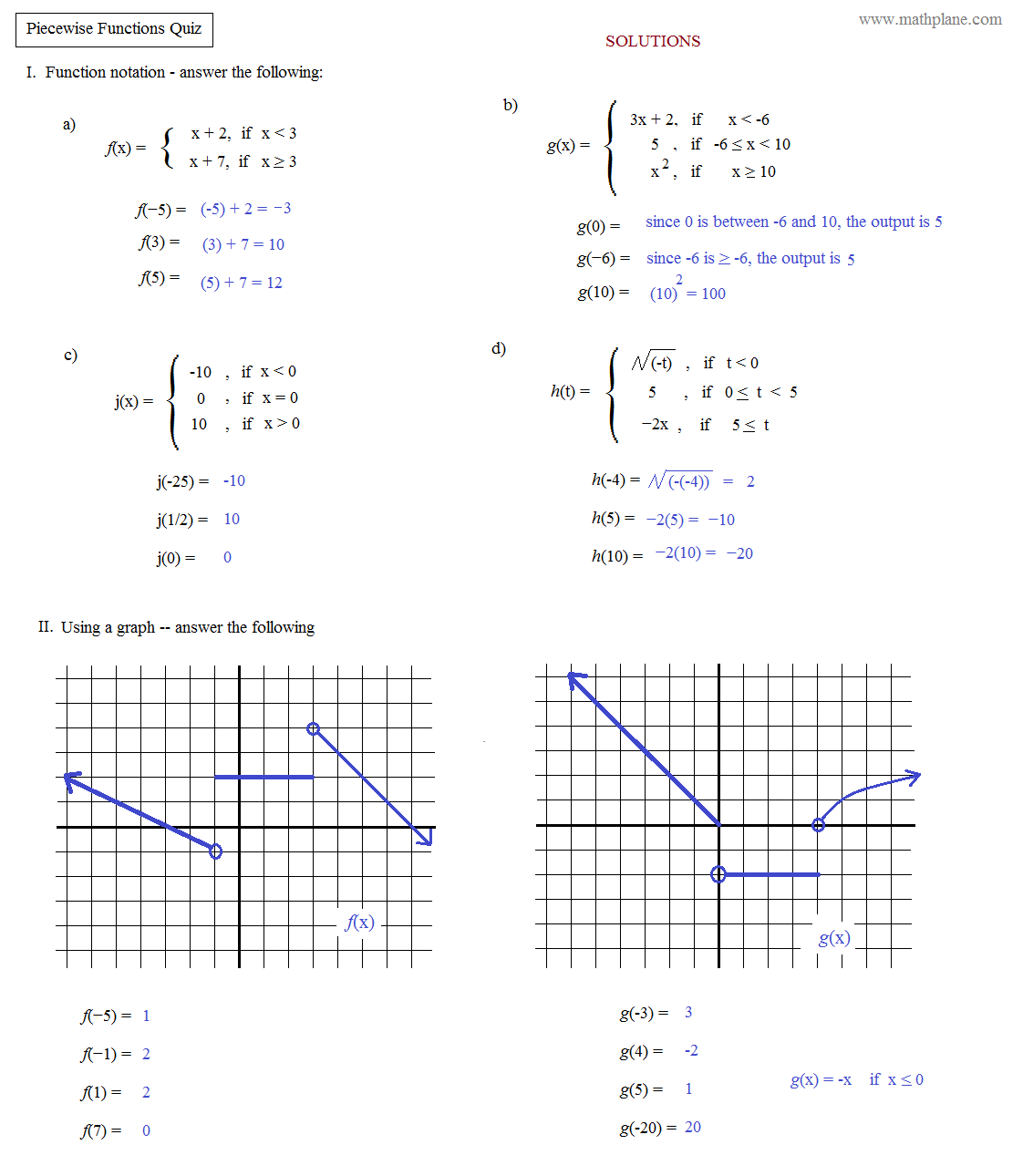 50 Piecewise Functions Worksheets Pdf 35