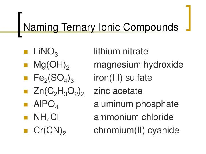 50 Ternary Ionic Compounds Worksheets 2