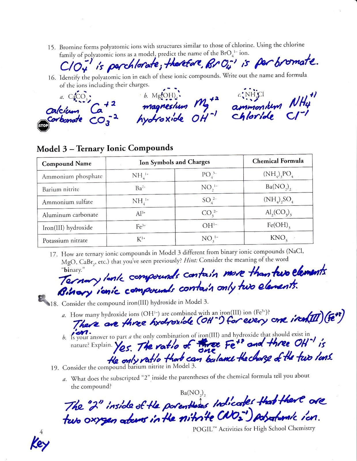 50 Ternary Ionic Compounds Worksheets 20