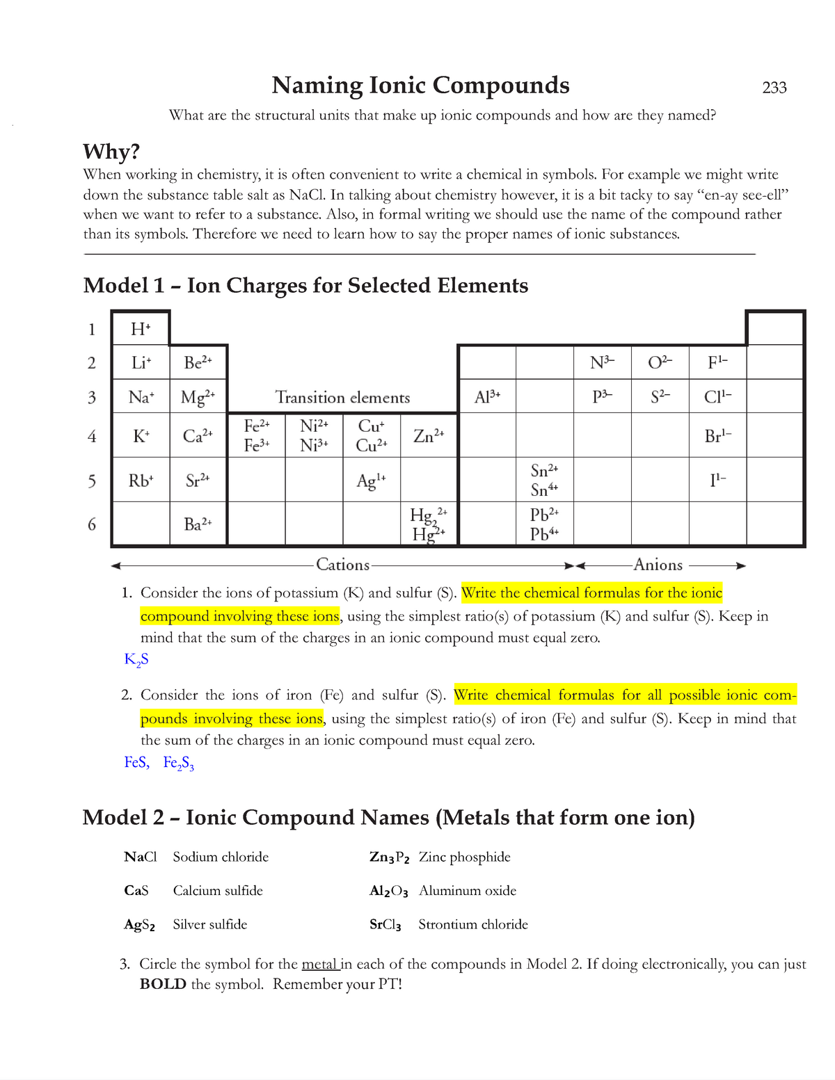 50 Ternary Ionic Compounds Worksheets 3