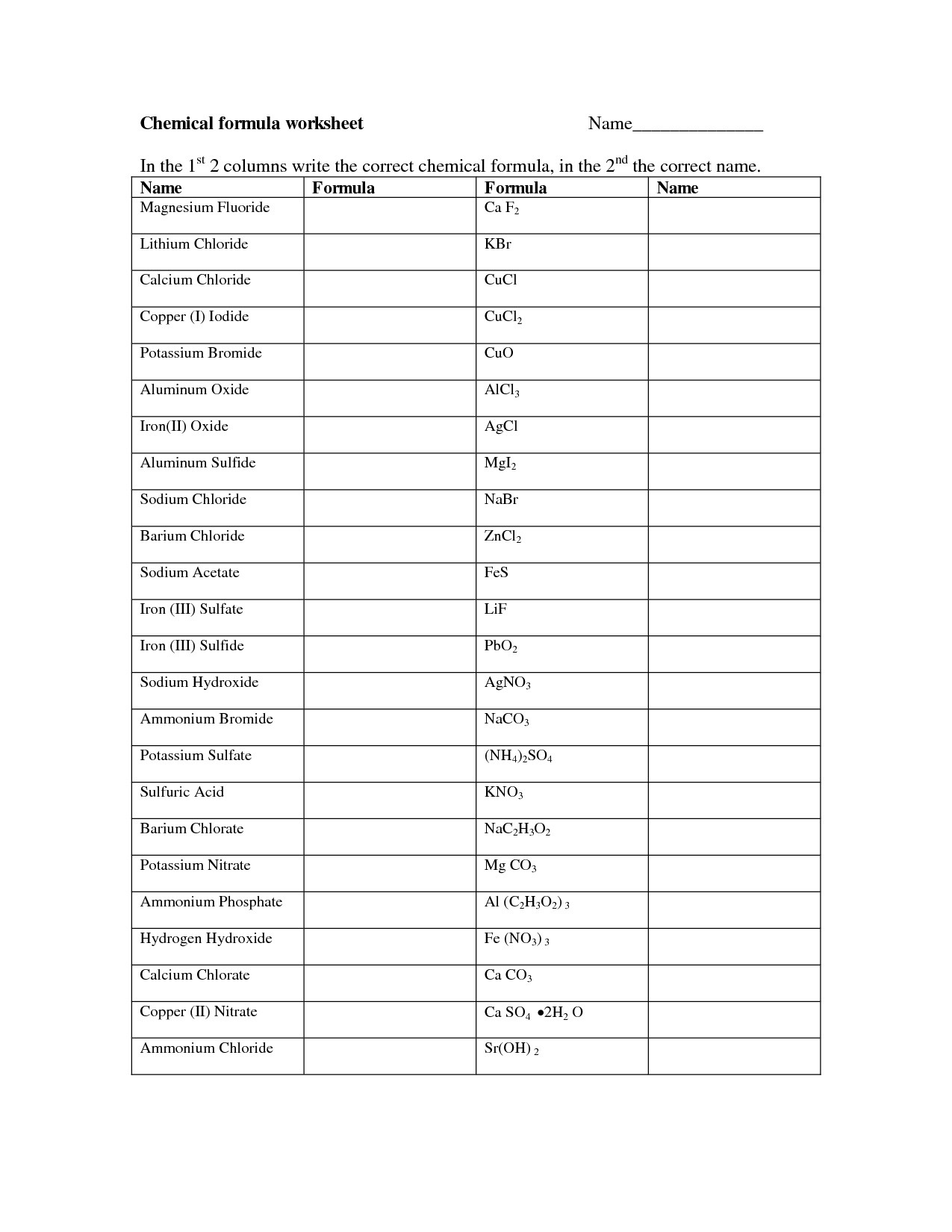 50 Ternary Ionic Compounds Worksheets 35