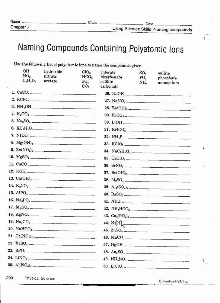 50 Ternary Ionic Compounds Worksheets 37