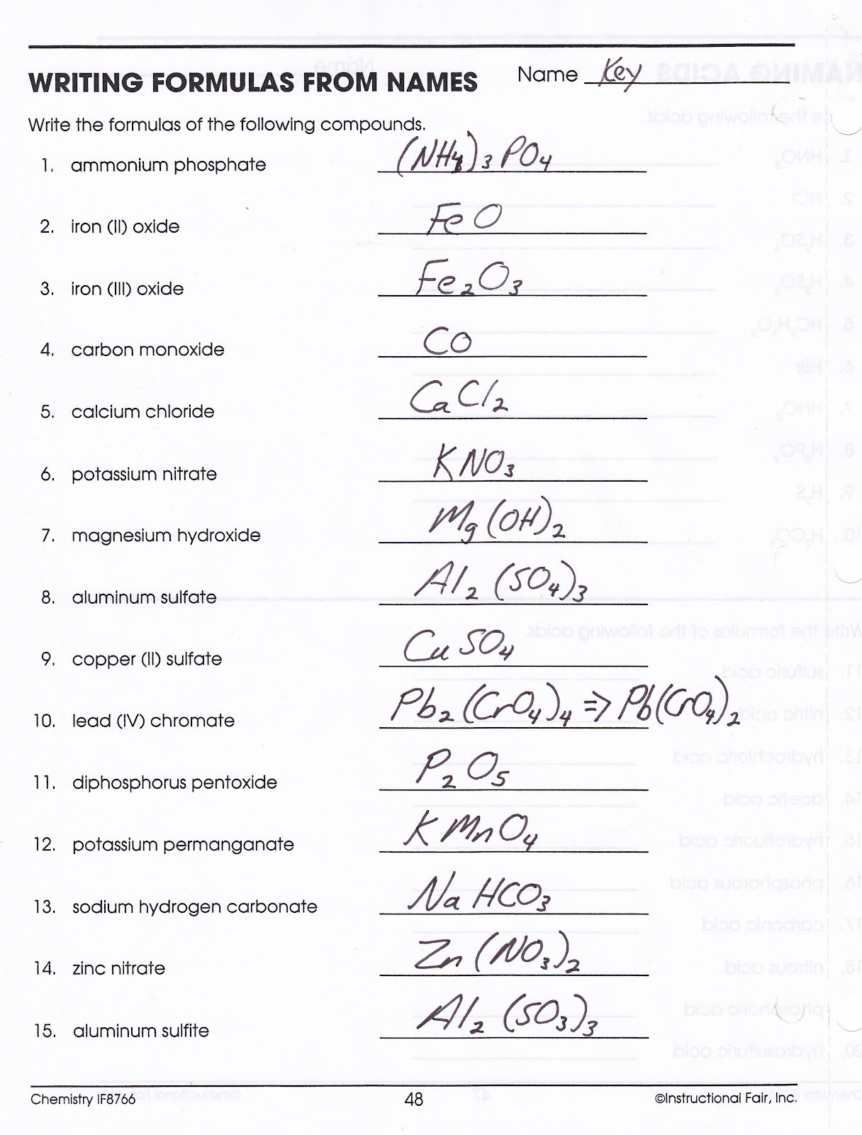 50 Ternary Ionic Compounds Worksheets 4