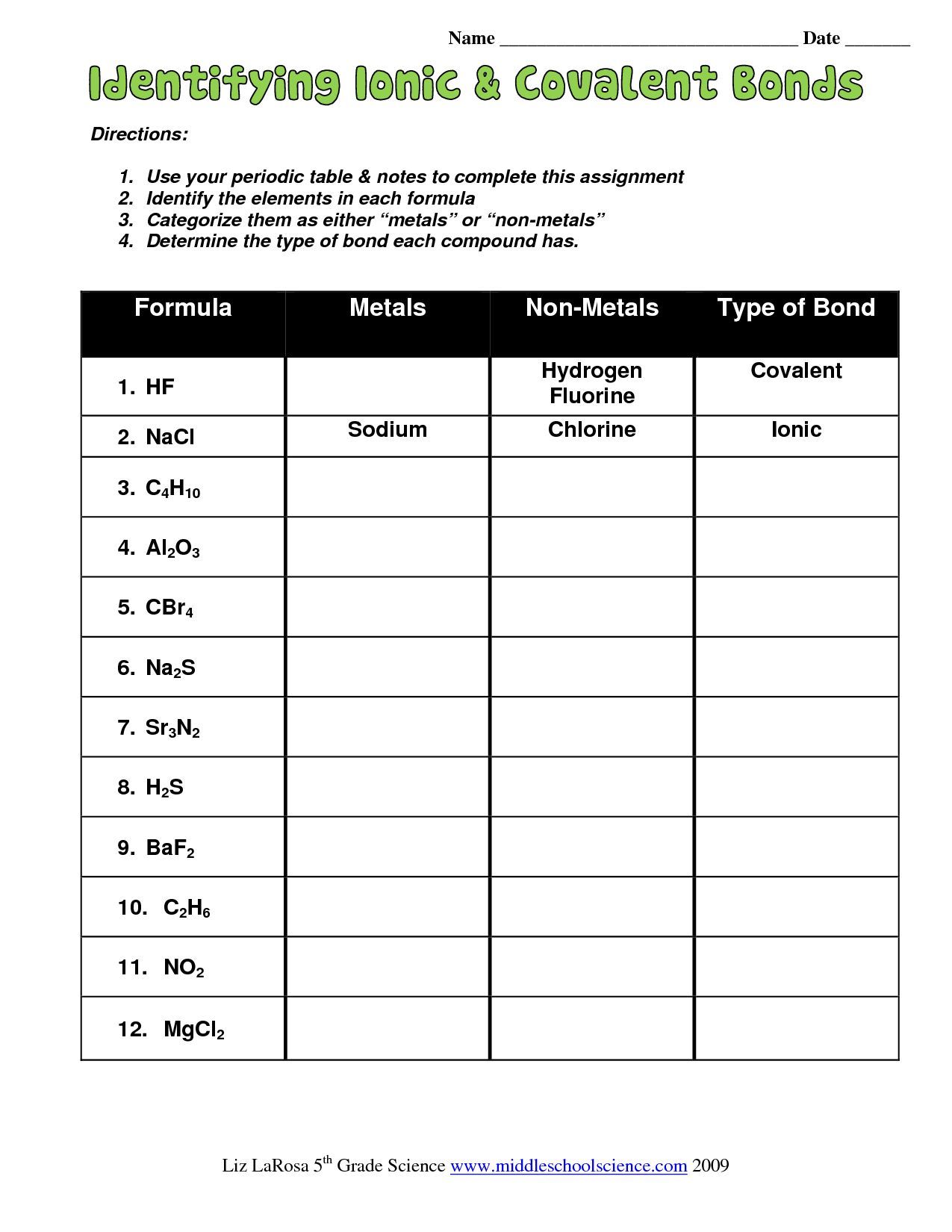 50 Ternary Ionic Compounds Worksheets 50