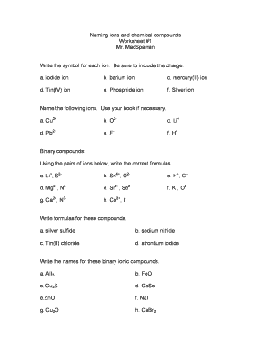 50 Ternary Ionic Compounds Worksheets 57