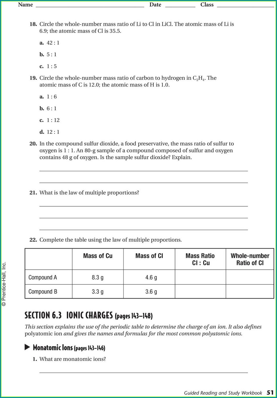 50 Ternary Ionic Compounds Worksheets 9