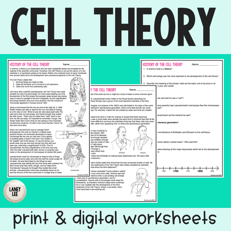 50 The Cell Theory Worksheet 16